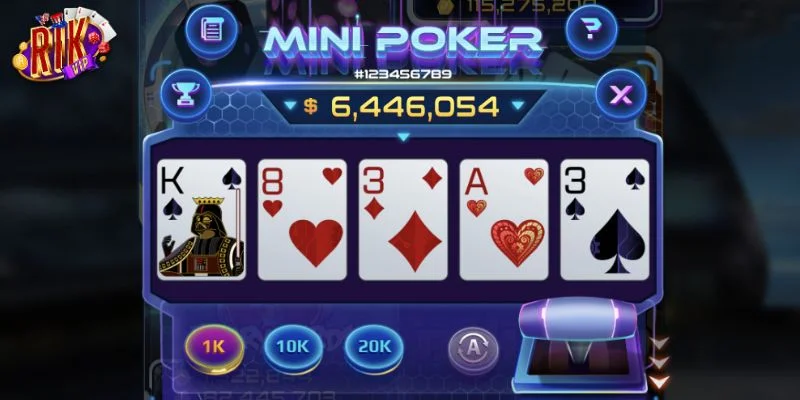 Poker Mini Có Gì Thú Vị? Tỷ Lệ Ăn Tiền Game Poker RIKVIP 2 Ván chơi Mini Poker diễn ra rất nhanh gọn, giản lược.